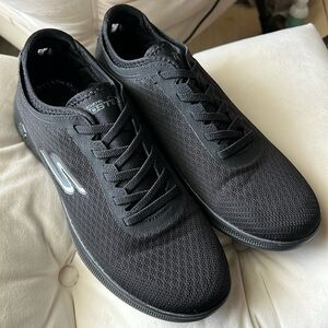 Skechers Go Flex Slip in Women’s 10 Black Walking Sneaker Casual Shoes